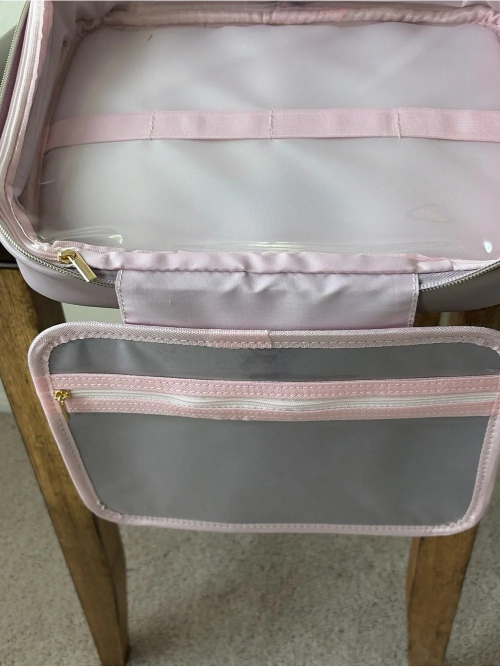 Improvements Beauty Travel Cosmetic/Toiletries Organizer Set of 2 Pink NWT